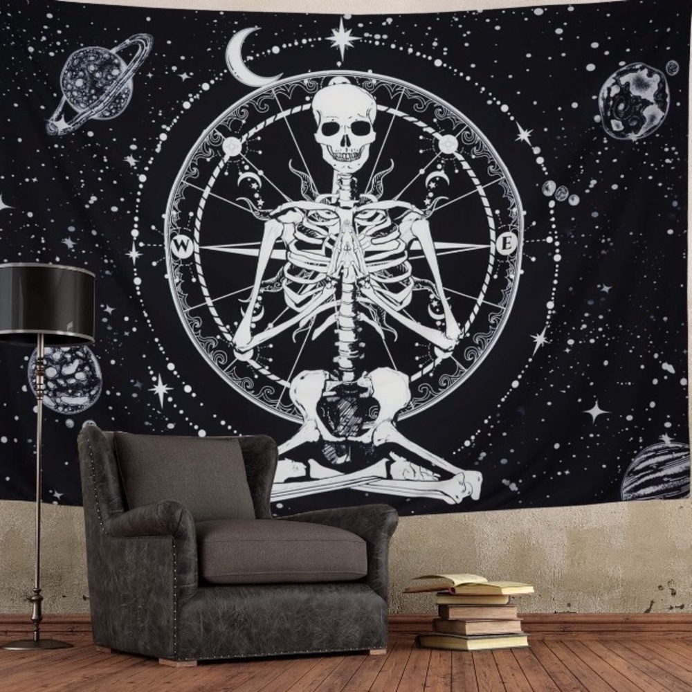 Starry Skeleton Tapestry